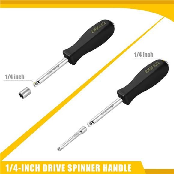 Socket Set, 85-Piece 1/4" and 3/8" Drive Socket Wrench Set - Picture 6 of 6